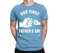 Maglietta personalizzata Our First Father Day T-Shirt Caring Dad Daddy...