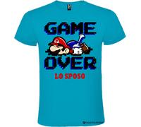 Maglietta personalizzata per addio al celibato Game Over