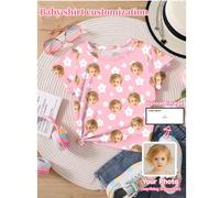 maglietta personalizzata per ragazze con design personalizzati a forma di cuore, ritratti, bambini, animali domestici, cartoni animati, temi festivi, grafiche divertenti, ottimo come regalo per le vac