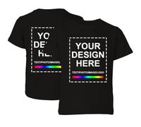 Maglietta Personalizzata Uomo, T-Shirt Personalizzabile con Stampa Fronte Retro Manica Corta in Cotone, Personalizza la Tua T-Shirt con Foto Scritta o Logo, Idea Regalo per Lui Compleanno Fidanzato