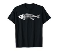 Maglietta Pesca Funny Fish Bones Pescatore Maglietta