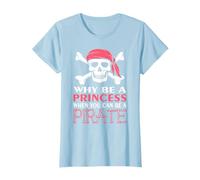 Maglietta pirata rosa - Maglietta con teschio pirata Maglietta