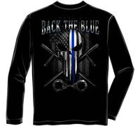 Maglietta Polizia Punisher Skull Back The Blue Libertà FF2400LS