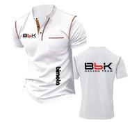 Maglietta Polo Henley da Uomo per Abbigliamento da Palestra B.i.m.o.t.a Maglietta A Mezza Manica con Colletto Alto Comoda A Maniche Corte-BaiS||l