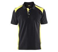 Maglietta polo nero/giallo, XXXL