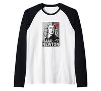 Maglietta Pop Art Stile Poster di Isaac Newton Maglia con Maniche Raglan