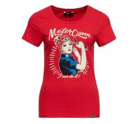 Maglietta Queen Kerosin Motor Queen I Can Do It rossa taglia XS