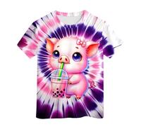 Maglietta Ragazzo 14 Anni - Maglietta Tie-Dye Neon per Bambini per Ragazzi e Ragazze Maglietta Tie-Dye Hippie Maglietta per Bambini Grandi Taglia 6-16 Anni (6-7 Years)