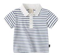 Maglietta Ragazzo 14 Anni, Polo da Ragazzo T-Shirt con Stampa di Lettere a Righe a Maniche Corte per Ragazzi e Ragazze estive (White 3-4 Years)