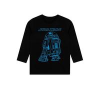 Maglietta Ragazzo Star Wars | R2D2 Tshirt Bambino | Cotone Magliette Manica Lunga Bambino | Nero 3-4 Anni