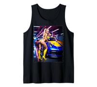 Maglietta realistica anime ragazza - Sexy Anime Girl & Car Canotta