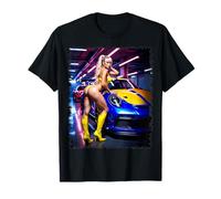 Maglietta realistica anime ragazza - Sexy Anime Girl & Car Maglietta
