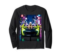 Maglietta realistica anime ragazza - Sexy Anime Girl on Car Maglia a Manica