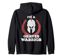 Maglietta Regalo con Scritta I'm a Graves Warrior Graves Disease Awareness Felpa con Cappuccio