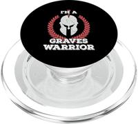 Maglietta regalo con scritta "I'm a Graves Warrior Graves Disease Awareness" PopSockets PopGrip per MagSafe