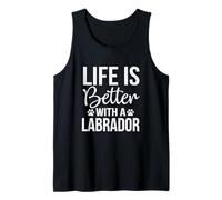 Maglietta Regalo per Amanti del Labrador Life is Better with Labrador Canotta