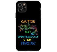 Maglietta regalo per amanti della musica cantante - Caution May Start Singing Custodia per iPhone 11 Pro Max