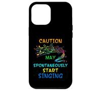 Maglietta regalo per amanti della musica cantante - Caution May Start Singing Custodia per iPhone 12 Pro Max