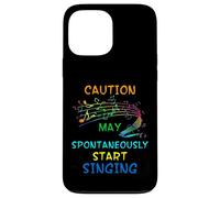Maglietta regalo per amanti della musica cantante - Caution May Start Singing Custodia per iPhone 13 Pro Max