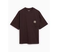 Carhartt - T-shirt in cotone comfort - S/S Work Pocket T-Shirt Palisander per Uomo in Cotone - Taglia S - Bordeaux