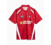 Maglietta Relaxed OBEY Clothing Obey Men's Soccer Jersey per uomo Ref. 131080372-RDM Colore Rosso Taglia S