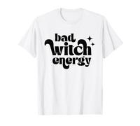 Maglietta retrò Bad Witch Energy Halloween Witchy Vibes Tee Girl Maglietta