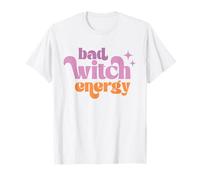 Maglietta retrò Bad Witch Energy Halloween Witchy Vibes Tee Girl Maglietta