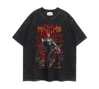 Maglietta retrò Chainsaw Man Washed Street Makima Oversized Cosplay a Maniche Corte