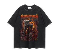 Maglietta retrò Chainsaw Man Washed Street Makima Oversized Cosplay a Maniche Corte