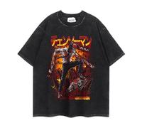 Maglietta retrò Chainsaw Man Washed Street Makima Oversized Cosplay a Maniche Corte