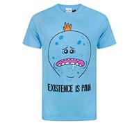 Maglietta Rick and Morty Mr Meeseeks "Existence Is Pain" Blue Tee L
