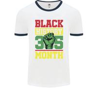 Maglietta Ringer Nera Del Mese Della Storia Afroamericana Uomo