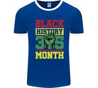 Maglietta Ringer Nera Del Mese Della Storia Afroamericana Uomo