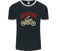 Maglietta Ringer Per Biker Uomo Nightmare Sprint Motorcycle Motorbike FotL