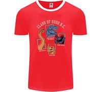 Maglietta Ringer T-Rex Divertente Uomo Class Di 2000 A.C. FotL