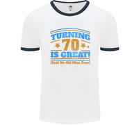 Maglietta Ringer Uomo 70° Compleanno Turning 70 Fruit of the Loom 61168