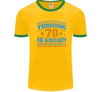 Maglietta Ringer Uomo 70° Compleanno Turning 70 Fruit of the Loom 61168