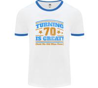 Maglietta Ringer Uomo 70° Compleanno Turning 70 Fruit of the Loom 61168