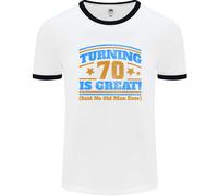 Maglietta Ringer Uomo 70° Compleanno Turning 70 Fruit of the Loom 61168