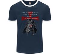 Maglietta Ringer Uomo Del Giorno Di San Giorgio Preghiera Dei Cavalieri Templari