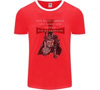 Maglietta Ringer Uomo Del Giorno Di San Giorgio Preghiera Dei Cavalieri Templari