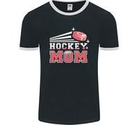 Maglietta Ringer Uomo Ice Hockey Mom Festa Della Mamma