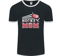 Maglietta Ringer Uomo Ice Hockey Mom Festa Della Mamma