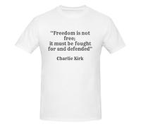 Maglietta RIP Charlie Kirk La libertà Non è Gratis, bisogna lottare per essa e difenderla, Manica Corta da Uomo M