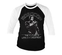 Maglietta Robocop Ufficialmente Licenziata Manica 3/4 Future In Law Enforcement