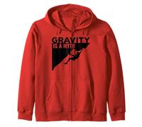 Maglietta Rock Climbing Gravity Is a Myth Climbing T Shirt Felpa con Cappuccio