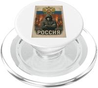 Maglietta russa Ultras russo bandiera Poccnr uomo PopSockets PopGrip per MagSafe