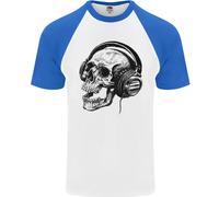 Maglietta S/S Da Baseball Per Uomo Con Testa Di Teschio Gothic Rock Music DJ