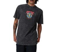 Maglietta S/S Frontale Santa Cruz Out Of Time - Lavaggio Acido Nero