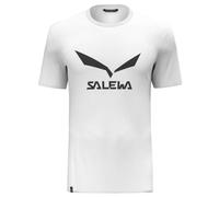SALEWA Maglietta con Logo Solido Dry M, Bianco, XL Uomo